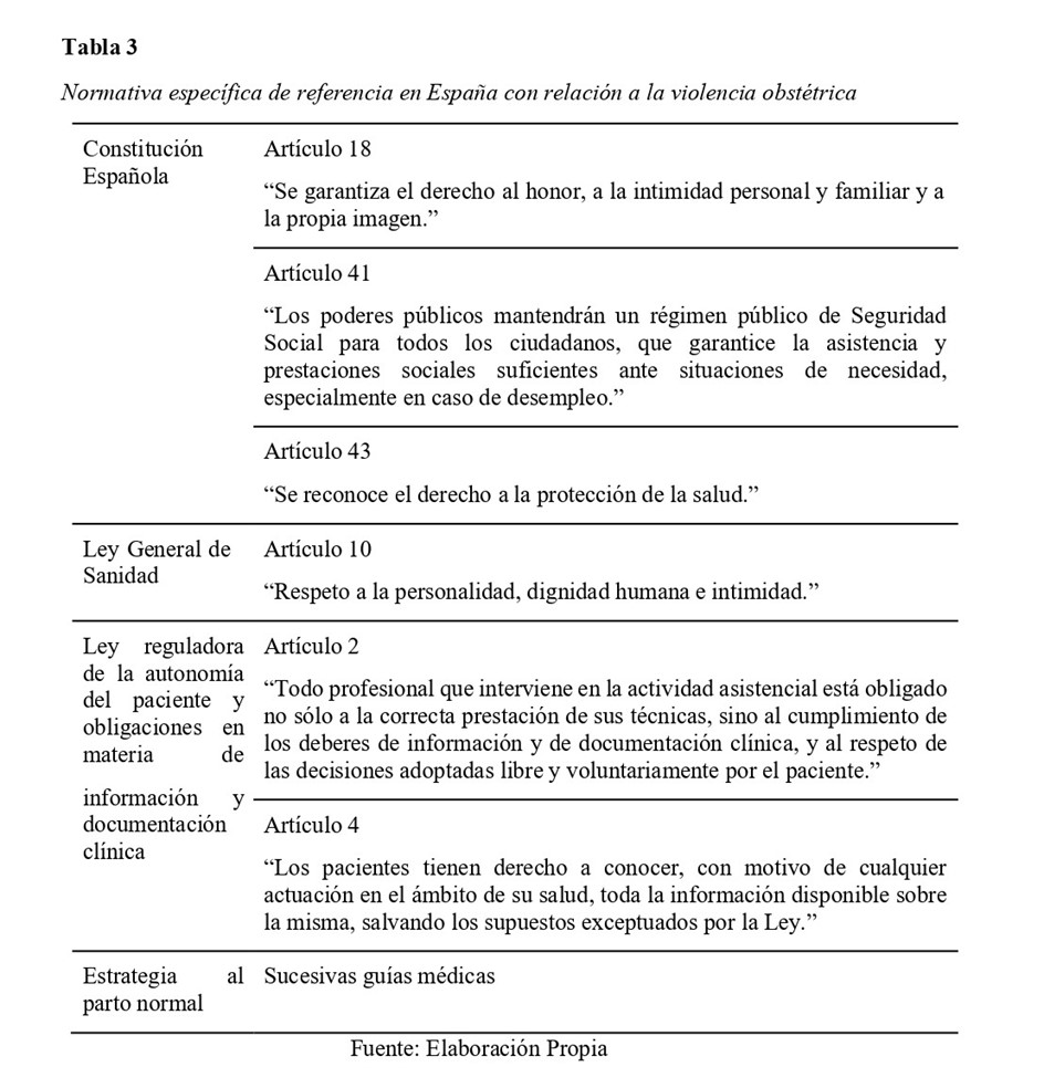 Normativa específica de referencia en España